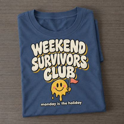 Weekend Warriors Running On Fumes Club Classic T-shirt – Twilight Navy