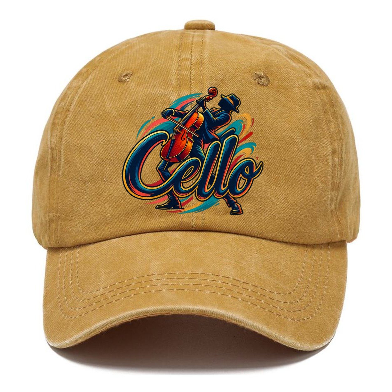 Cello Wordmark Music Instruments Classic Cap – Golden Harvest