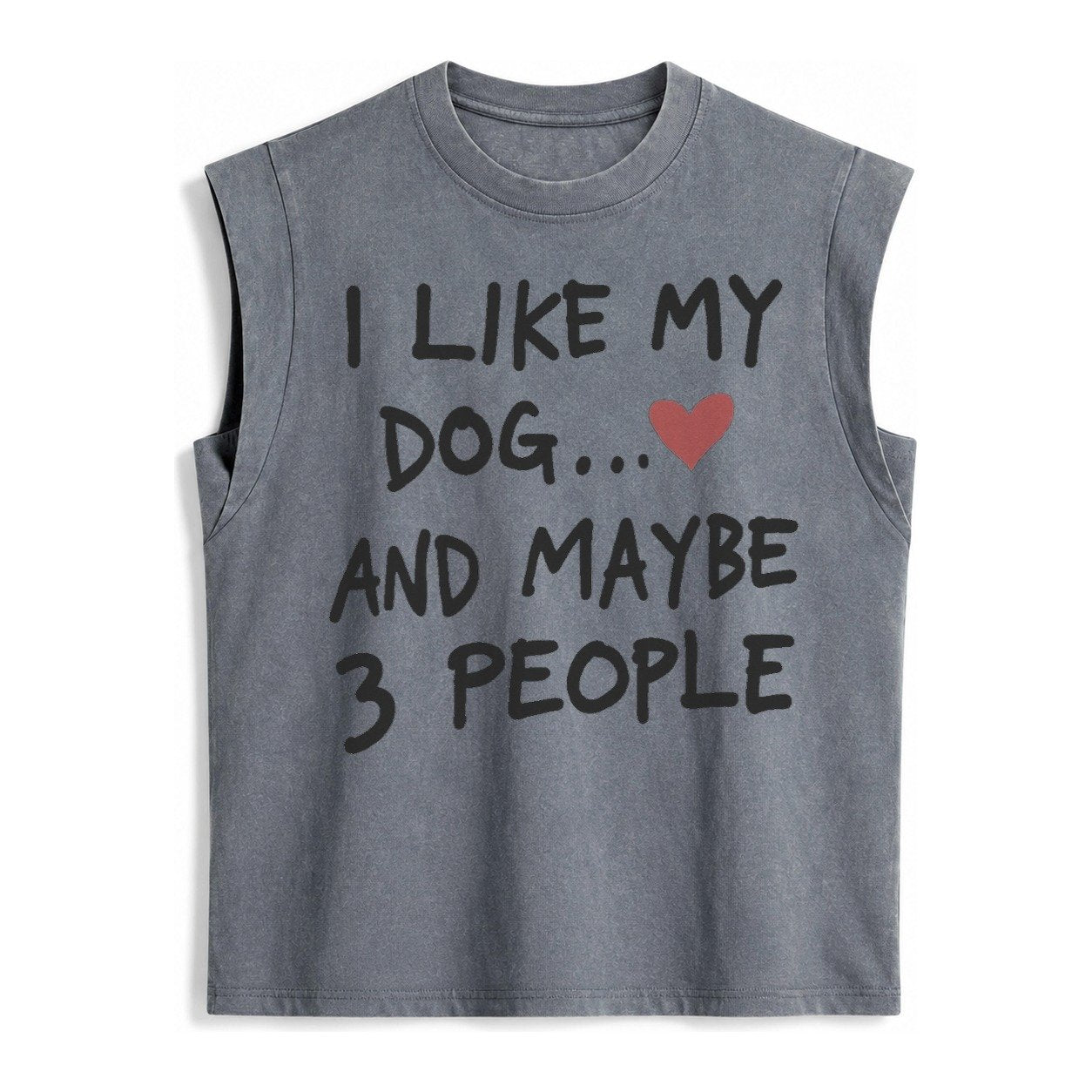Dog Maybe 3 People Vintage Washed Tank – Grey
