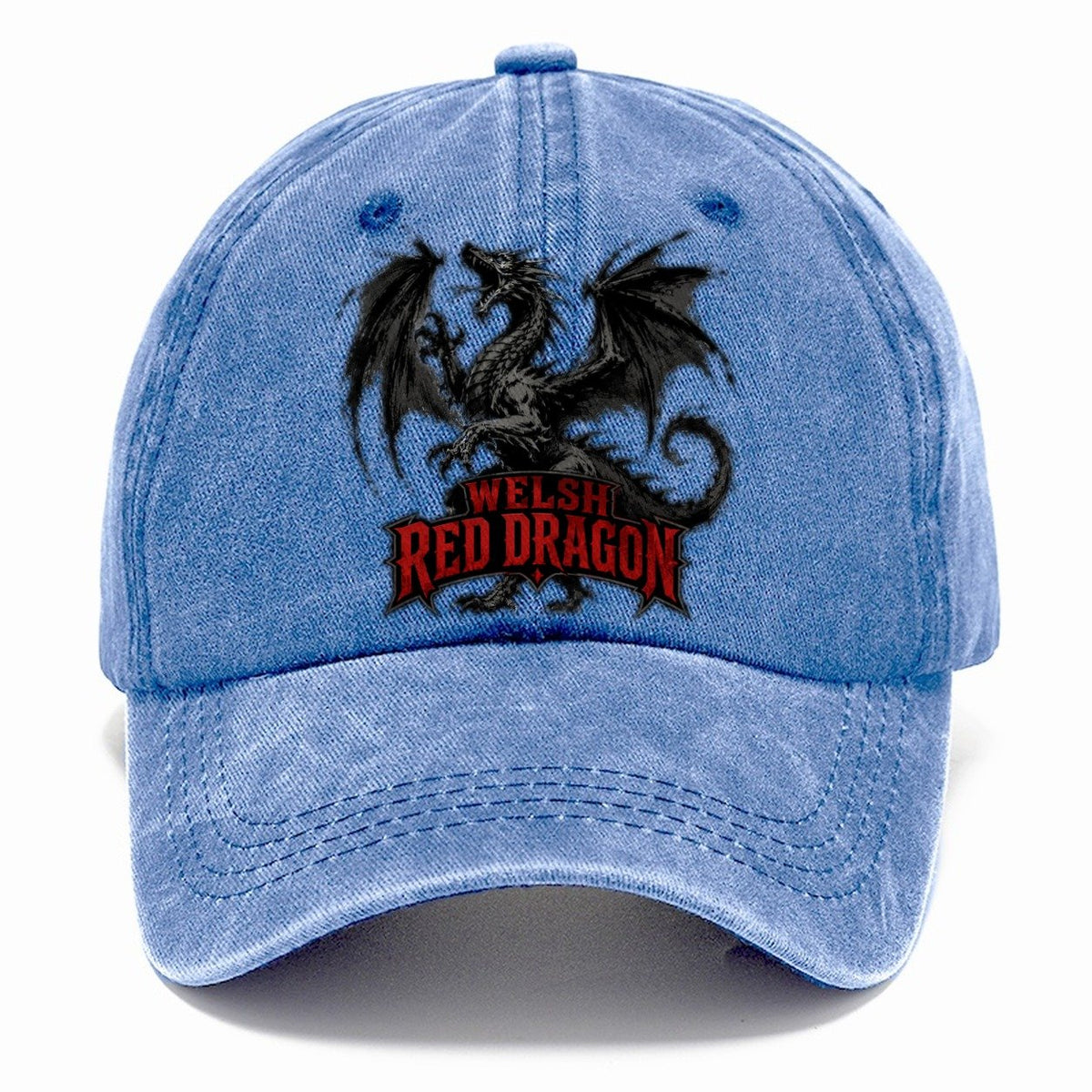 Welsh Dragon Gestural Marks Classic Cap – Summer Sky