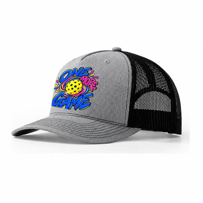 One More Game Pickleball Life Trucker Hat – Sport Grey Black