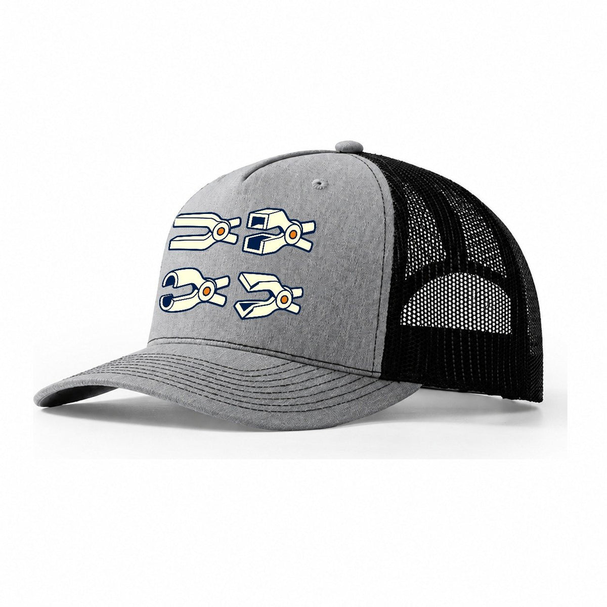 Tongs Jaw Family Blacksmithing Trucker Hat – Sport Grey Black