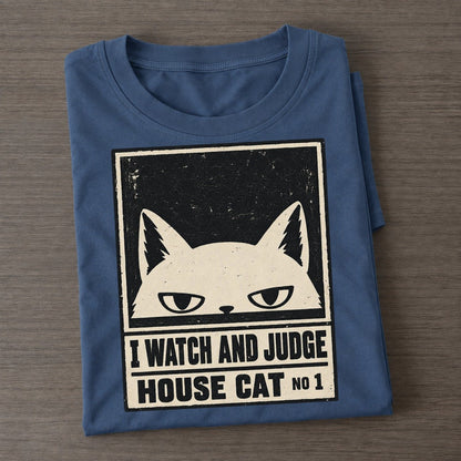 I Watch And Judge Neko Says No Classic T-shirt – Twilight Navy
