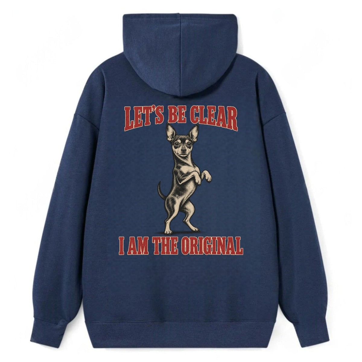 Miniature Pinscher Dog Declarations Classic Pullover Hoodie – Navy