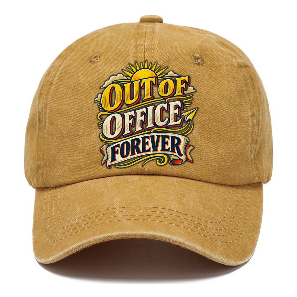 Out Of Office Forever Retired Living Classic Cap – Golden Harvest