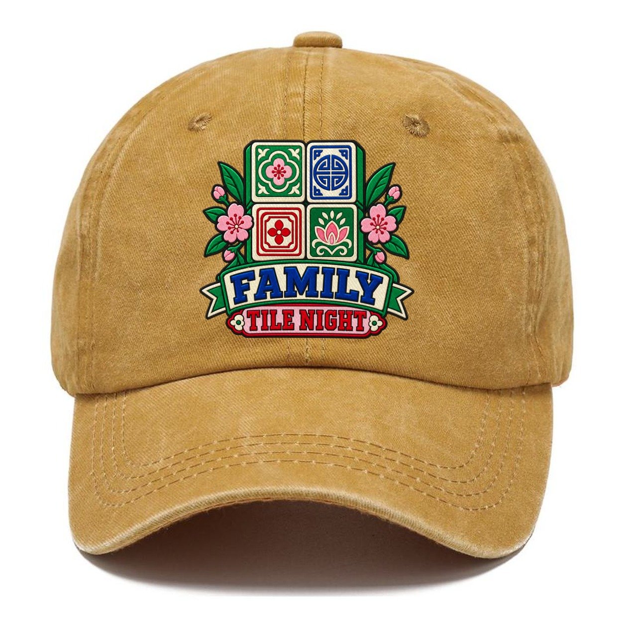Family Tile Night Mahjong Game Night Classic Cap – Golden Harvest