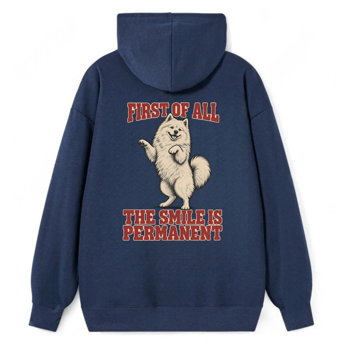 Samoyed Dog Declarations Classic Pullover Hoodie – Navy