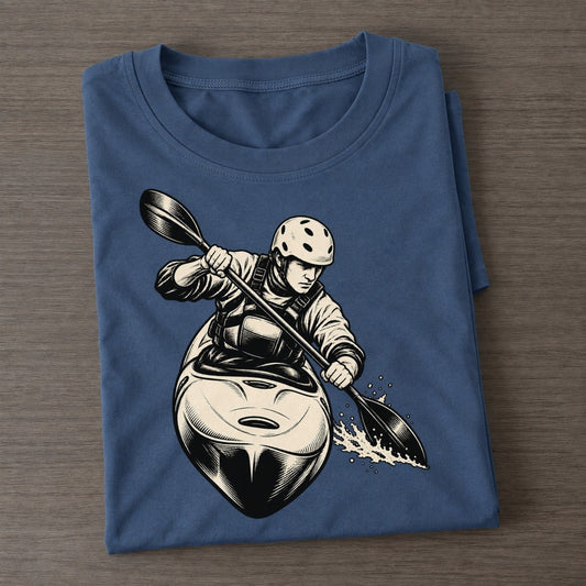 Kayak Whitewater Brace Global Sports Ink Figures Classic T-shirt – Twilight Navy