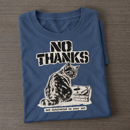 No Thanks Alley Cat Records Classic T-shirt – Twilight Navy
