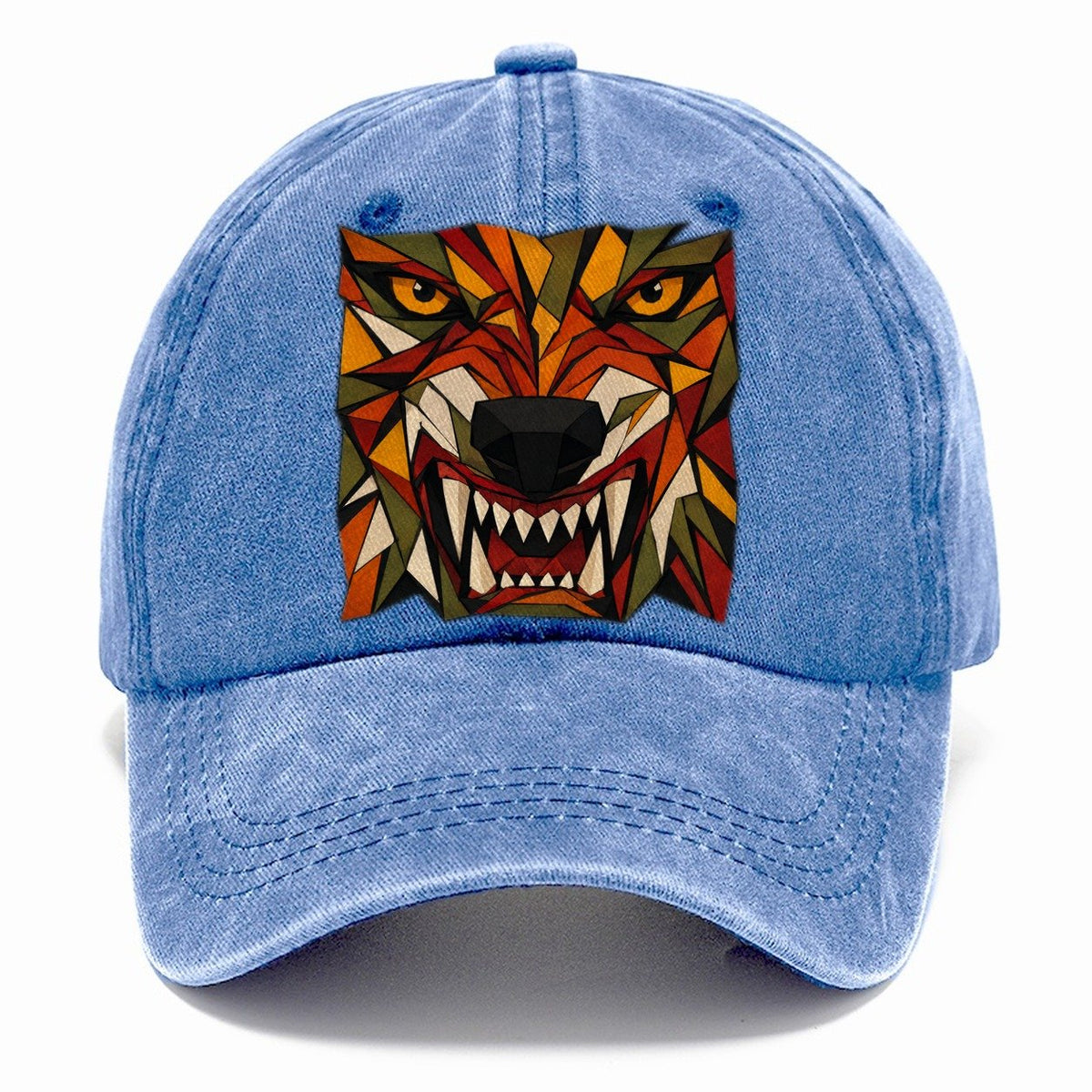 Wolf Snarl Close Up Classic Cap – Summer Sky