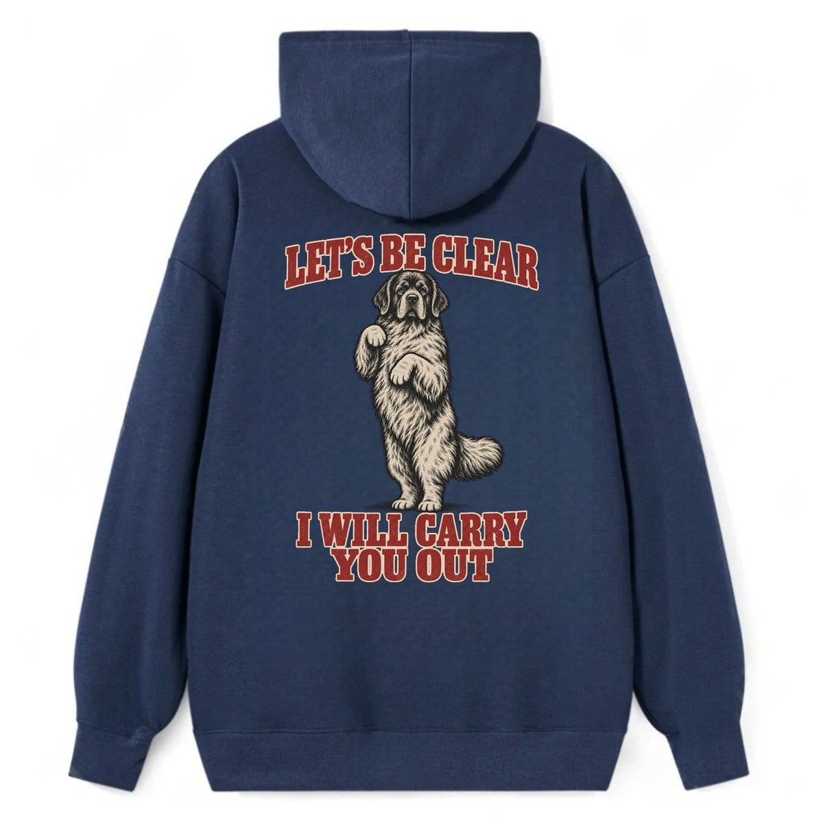 Newfoundland Dog Declarations Classic Pullover Hoodie – Navy