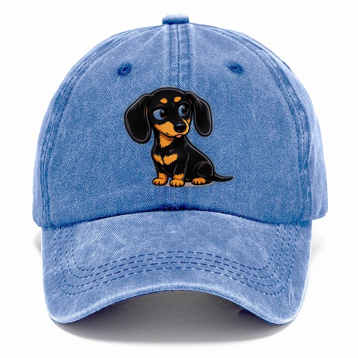 Dachshund Side Eye Classic Cap – Summer Sky