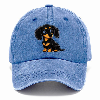 Dachshund Side Eye Classic Cap – Summer Sky