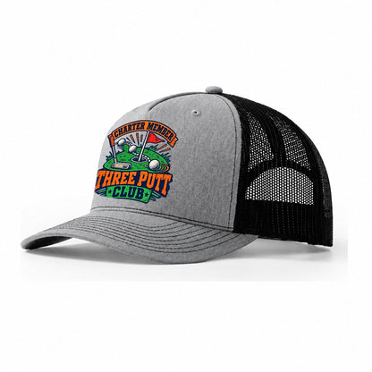 Three Putt Club Golf Life Trucker Hat – Sport Grey Black