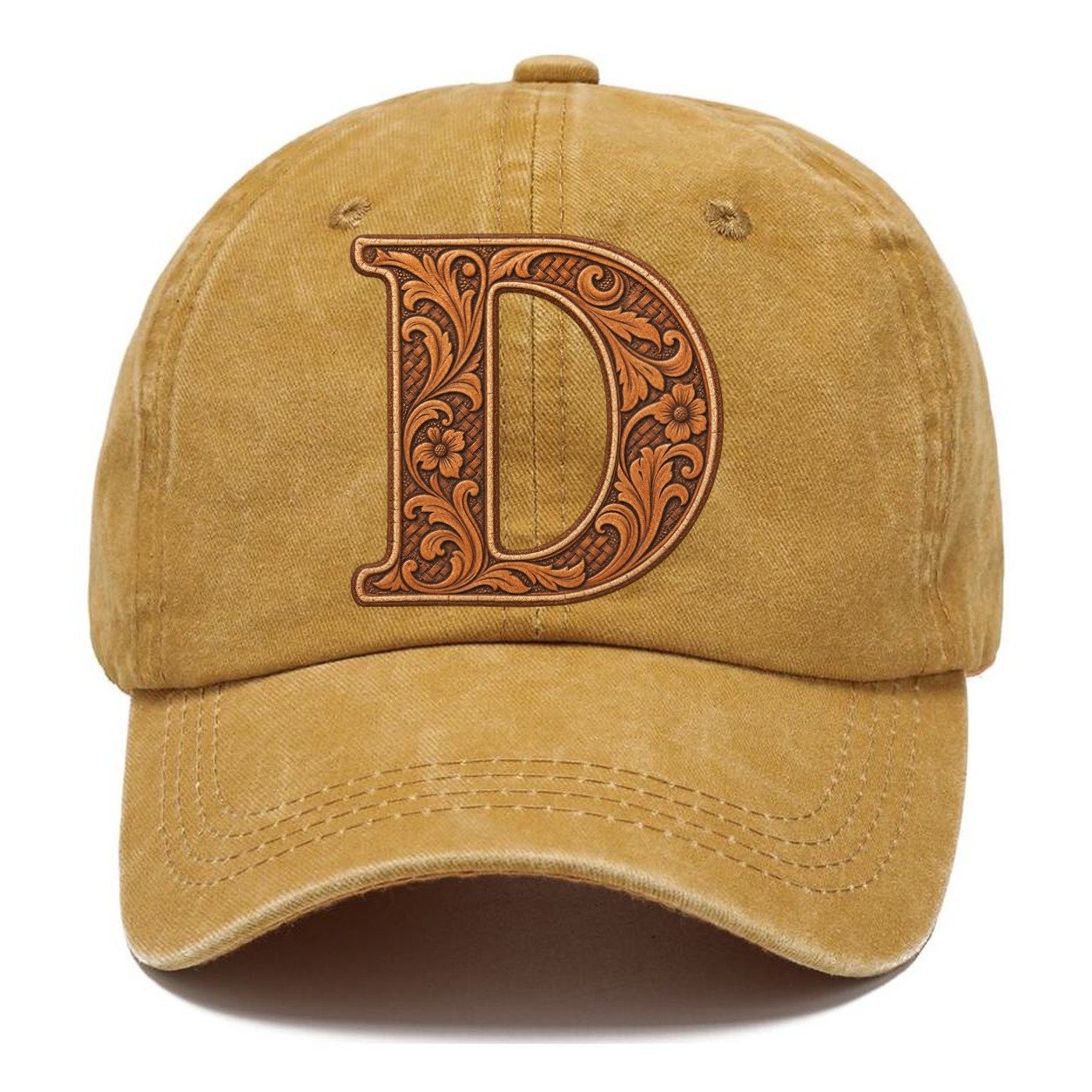 Tooled Leather D Monogram Classic Cap – Golden Harvest