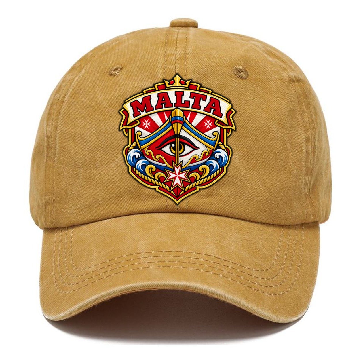 Malta Retro Badge Country Logos Classic Cap – Golden Harvest