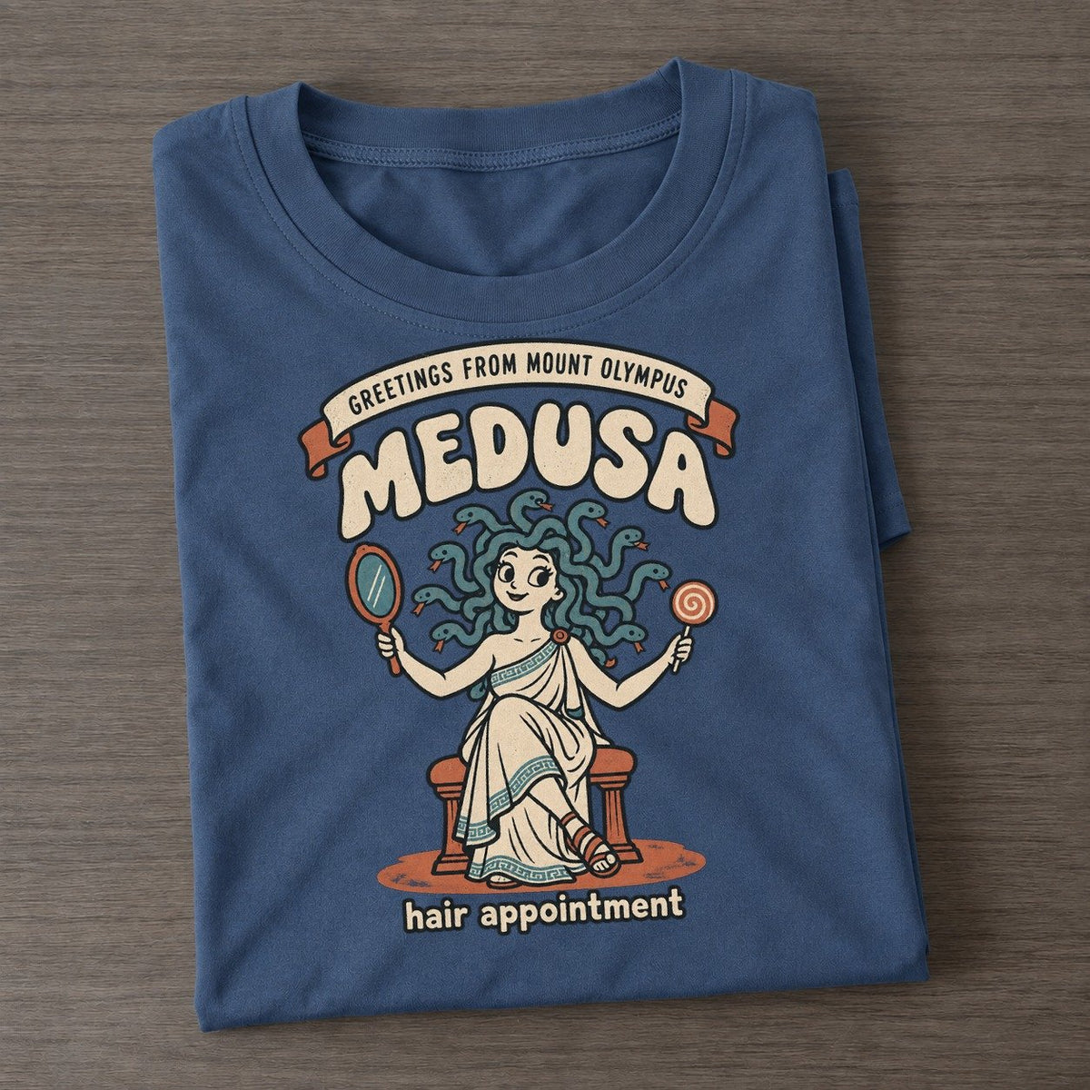 Medusa Olympus Gift Shop Classic T-shirt – Twilight Navy