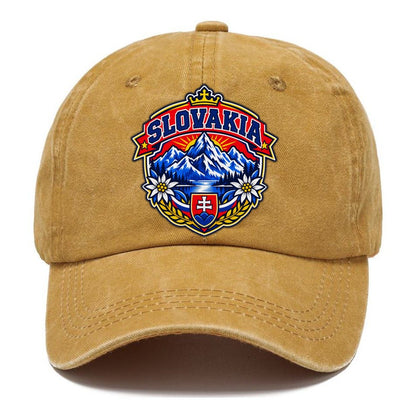 Slovakia Retro Badge Country Logos Classic Cap – Golden Harvest