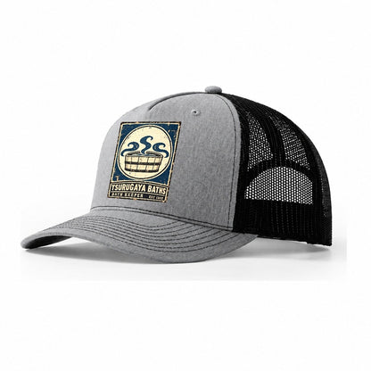 Tsurugaya Bath House Noren Trade Co Trucker Hat – Sport Grey Black