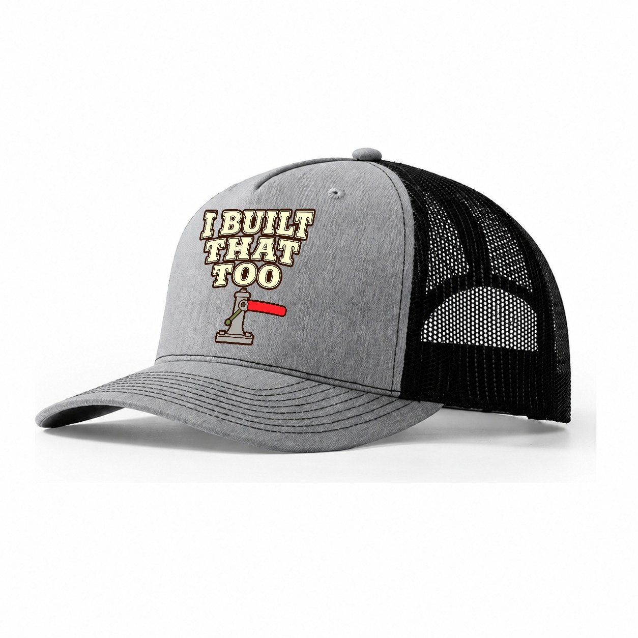 I Built That Too Model Railways Trucker Hat – Sport Grey Black