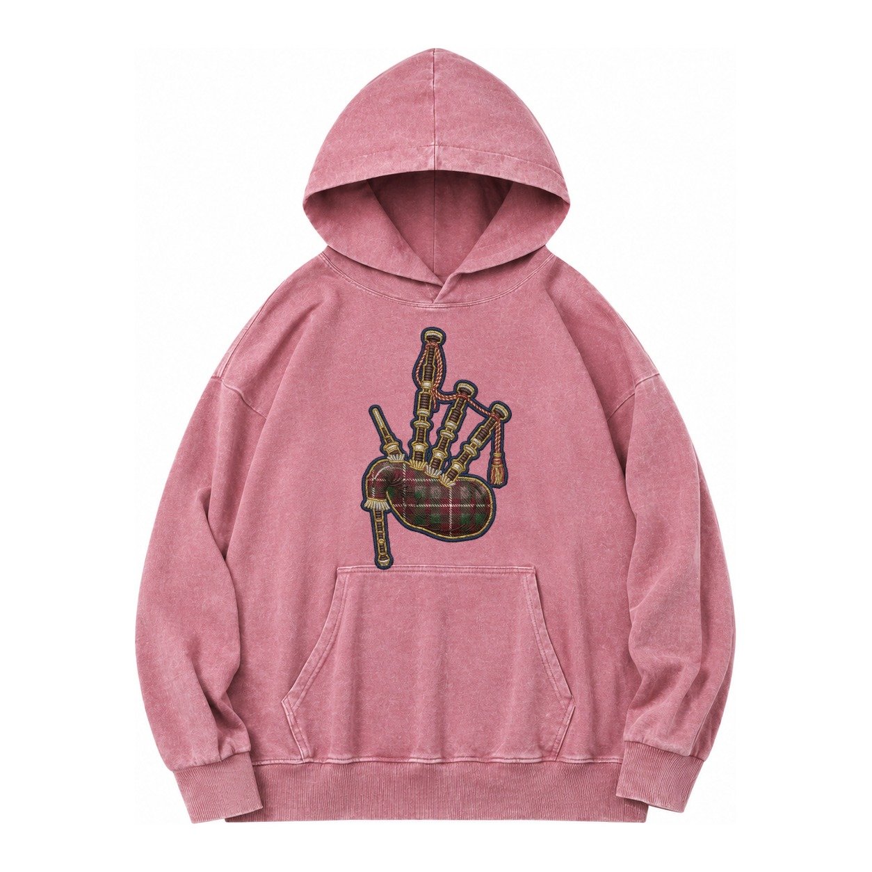 Scottish Thistle Vintage Washed Hoodie – Dusty Rose
