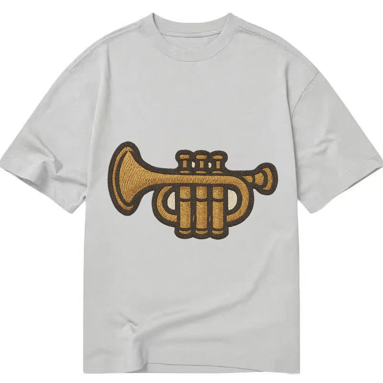 Trumpet Brass Trumpet With Valves And Mouthpiece Classic T-shirt – Grey