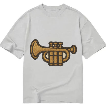 Trumpet Brass Trumpet With Valves And Mouthpiece Classic T-shirt – Grey