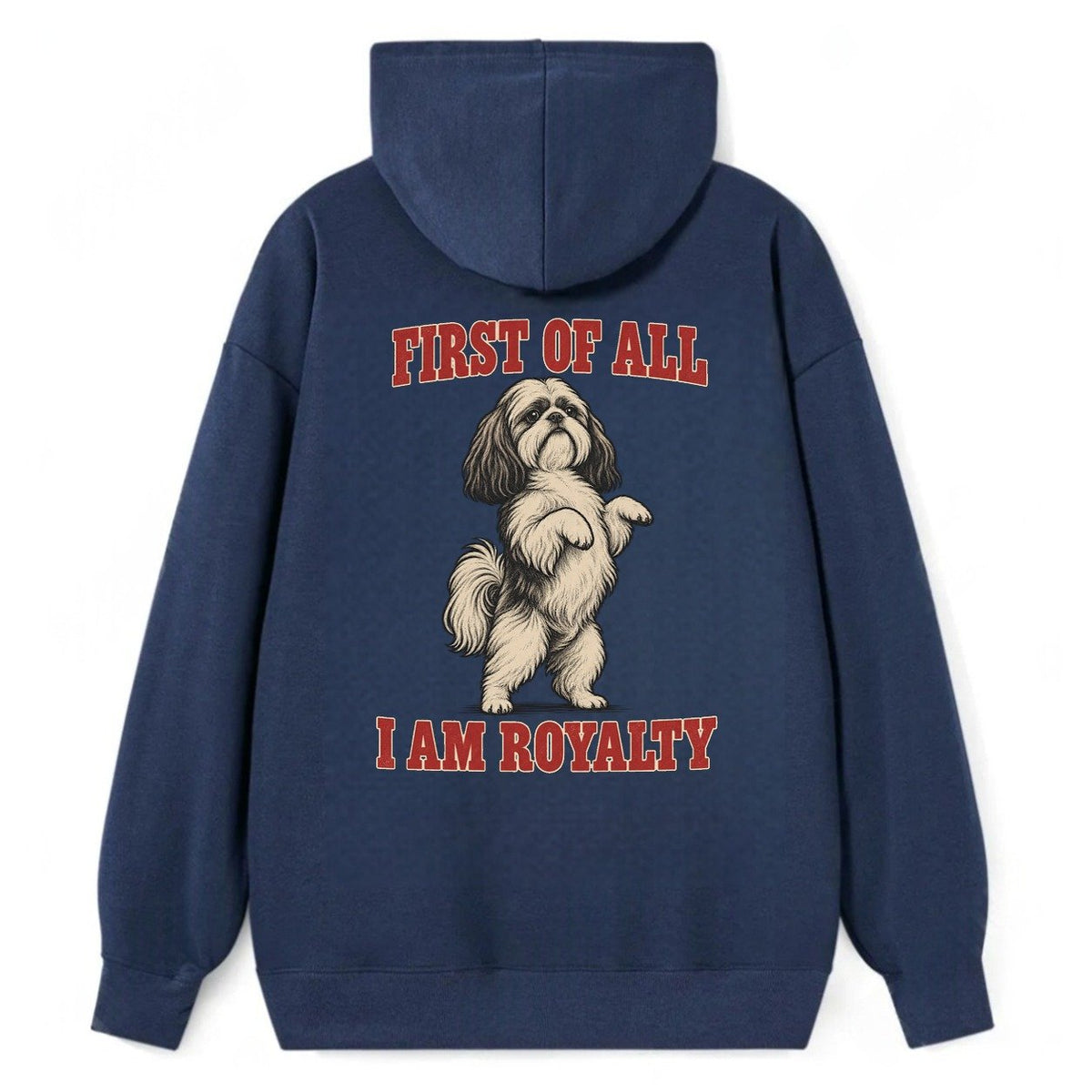 Shih Tzu Dog Declarations Classic Pullover Hoodie – Navy