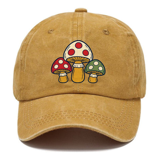 Felted Mushroom Trio Yarn Crafts Classic Cap – Golden Harvest