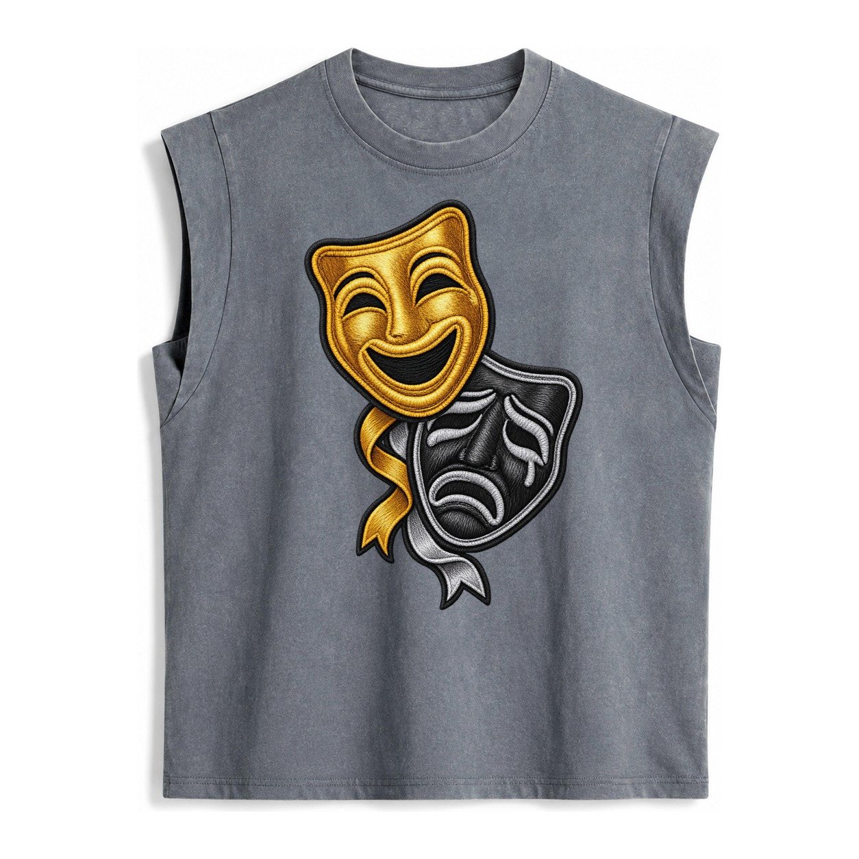 Broadway Masks Vintage Washed Tank – Grey