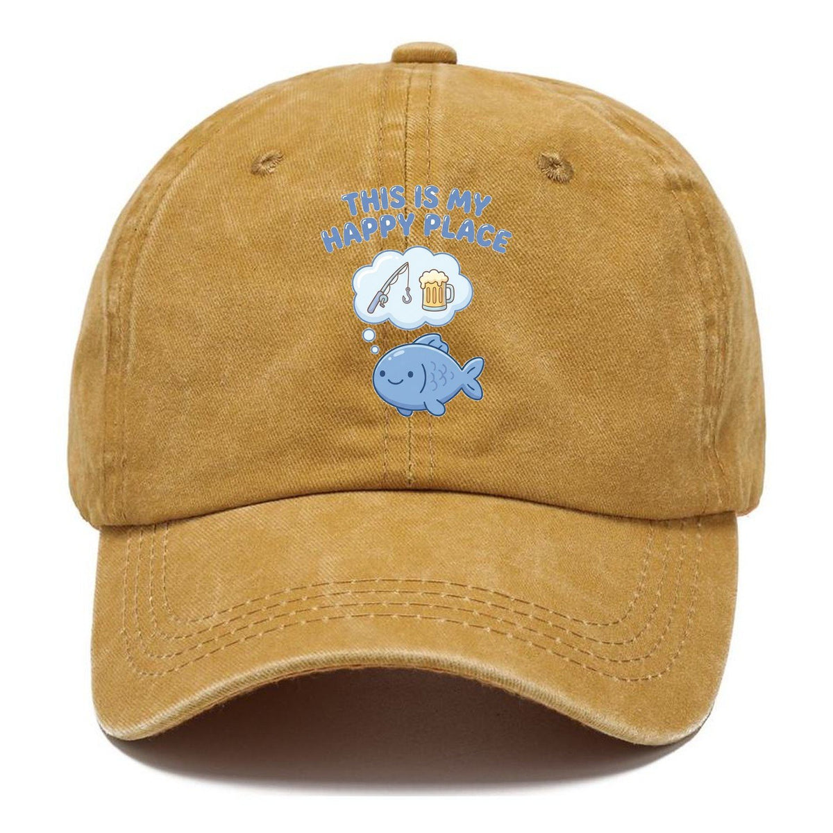 This Is My Happy Place Fishing Classic Cap – Golden Harvest