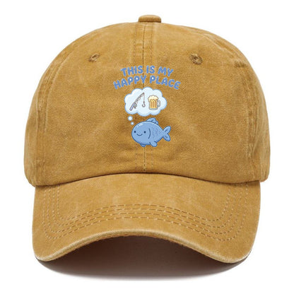This Is My Happy Place Fishing Classic Cap – Golden Harvest