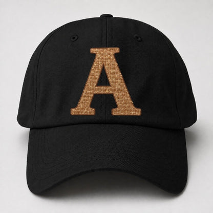 Woven Tweed A Monogram Baseball Cap – Black