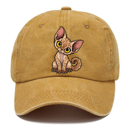 Devon Rex Head Tilt Peeking Cats Classic Cap – Golden Harvest