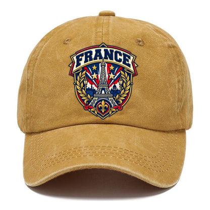 France Retro Badge Country Logos Classic Cap – Golden Harvest