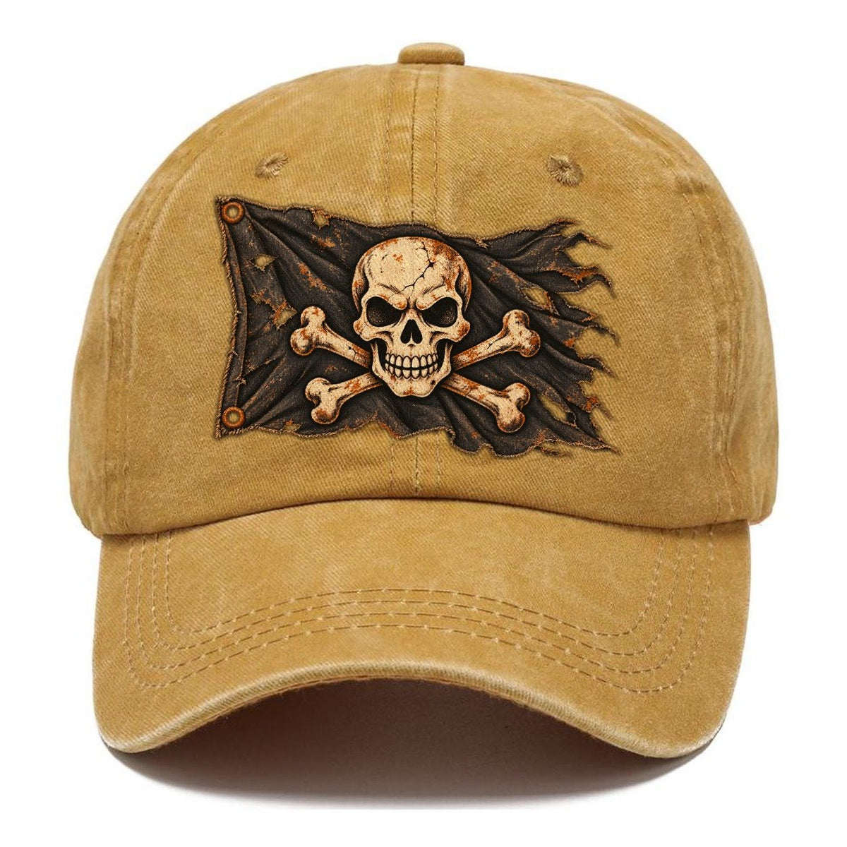 Skull And Crossbones Worn Icon Classic Cap – Golden Harvest