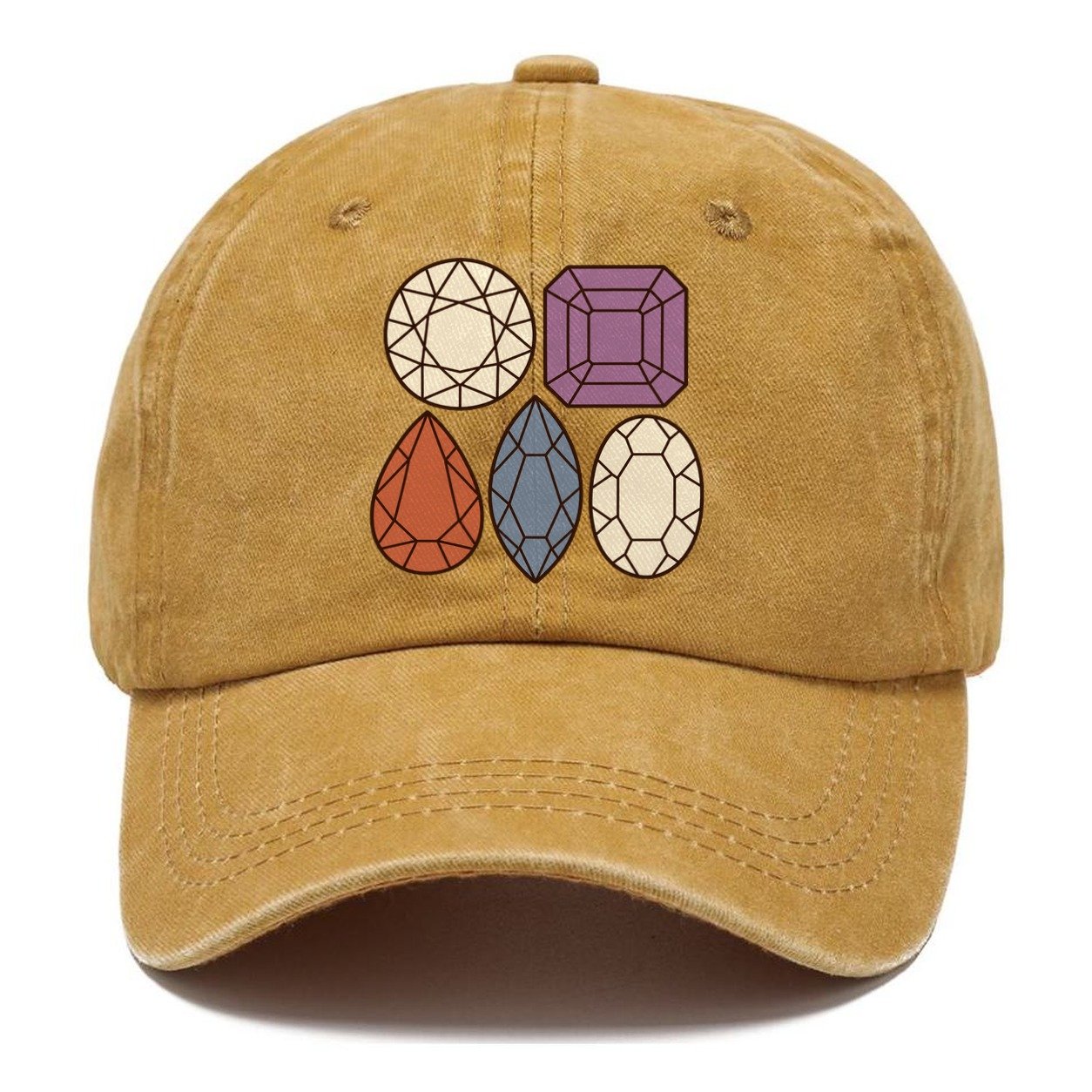 Gem Cut Silhouette Set Rocks And Minerals Classic Cap – Golden Harvest