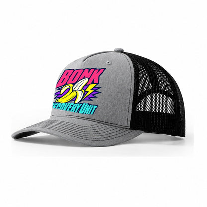 Bonk Recovery Unit 90S Running Clubs Trucker Hat – Sport Grey Black