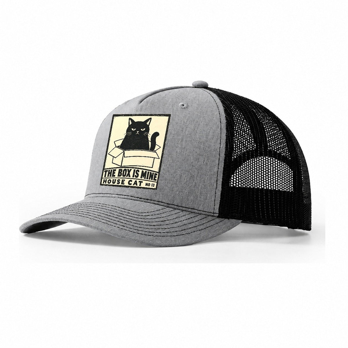 The Box Is Mine Neko Says No Trucker Hat – Sport Grey Black