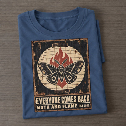 Moth And Flame Izakaya Rules Classic T-shirt – Twilight Navy