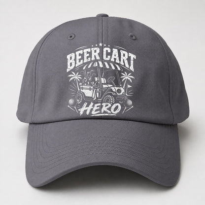 Beer Cart Hero Golf Life Baseball Cap – Grey