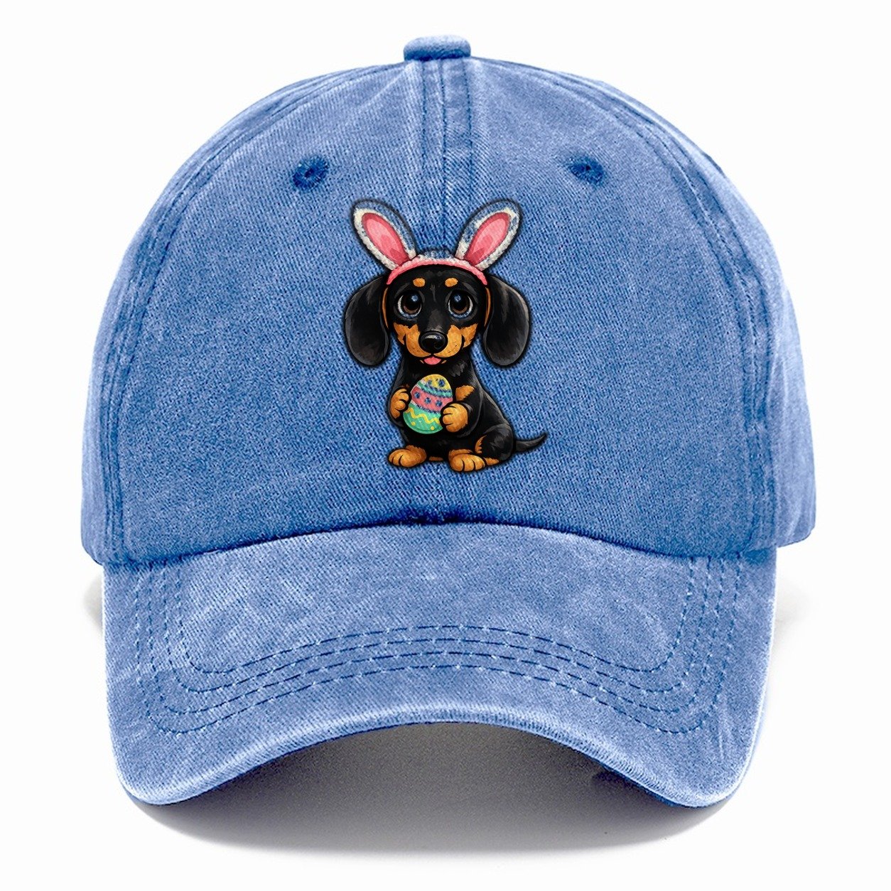 Dachshund Easter Bunny Egg Classic Cap – Summer Sky