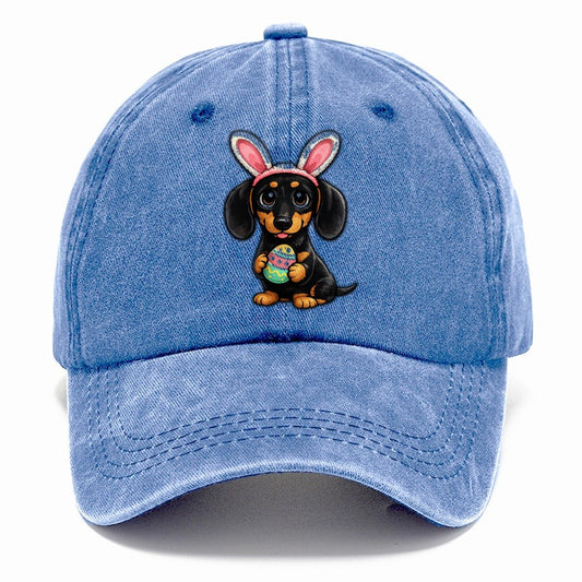 Dachshund Easter Bunny Egg Classic Cap – Summer Sky