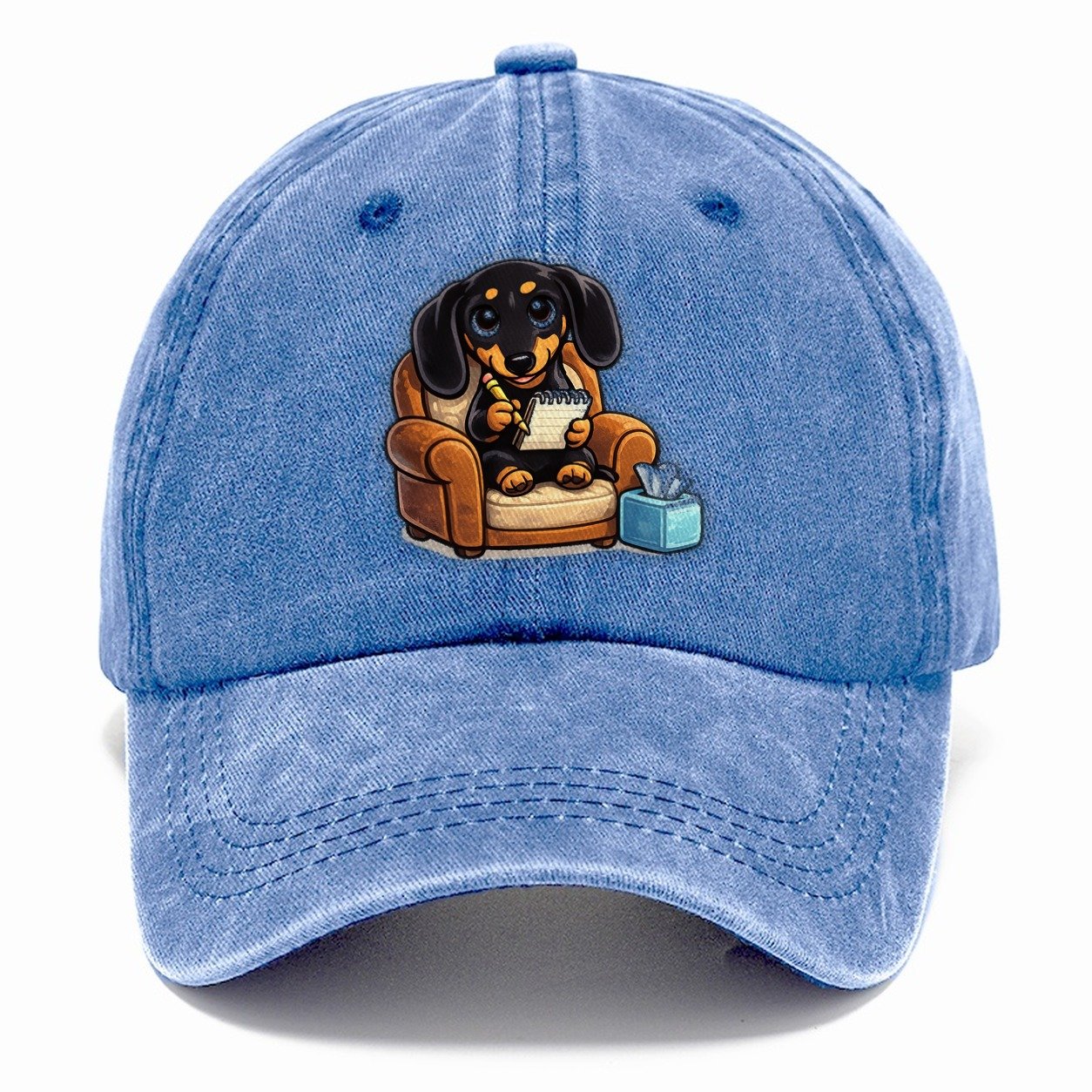 Dachshund Therapist Listening Classic Cap – Summer Sky