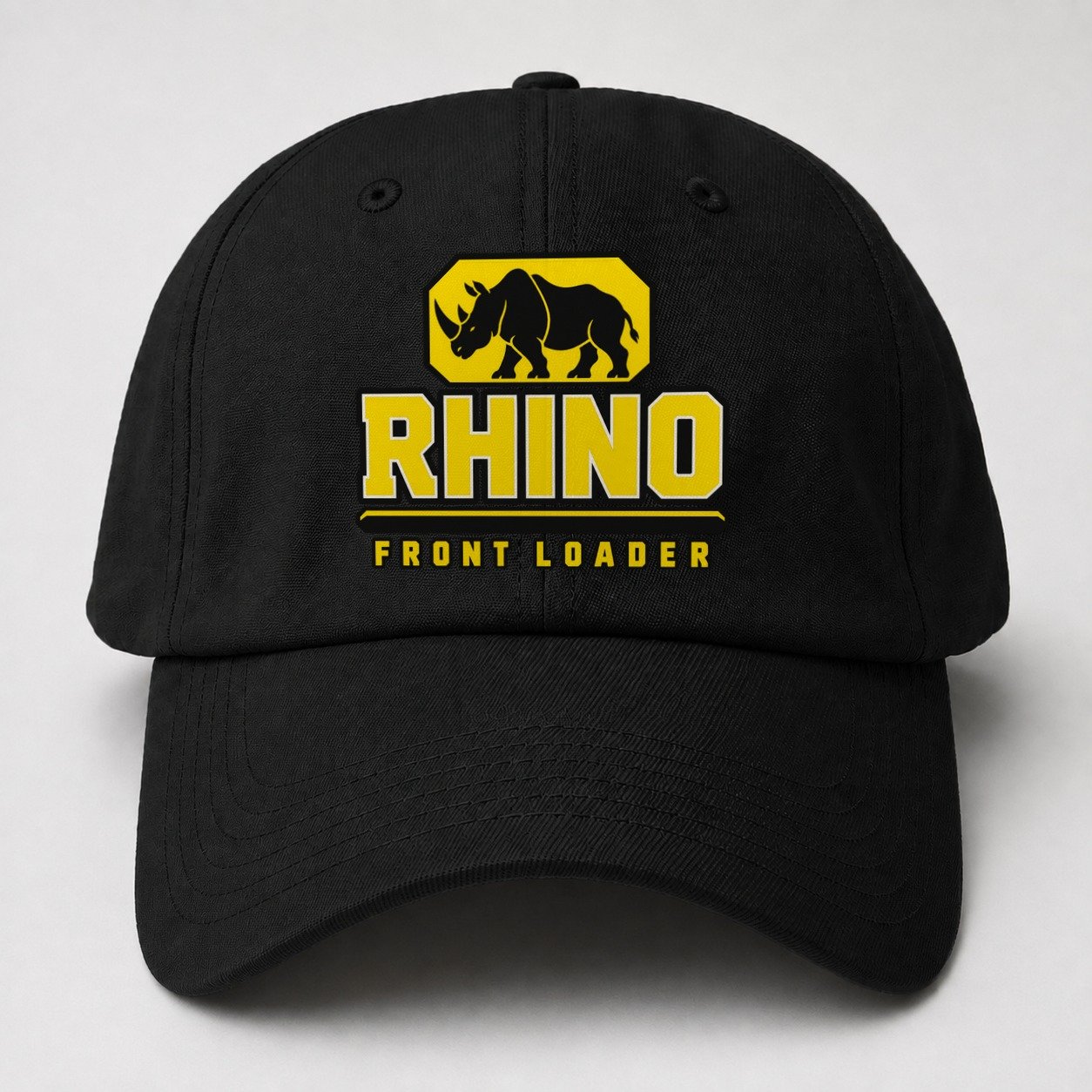 Rhino Front Loader Heavy Duty Baseball Cap – Black