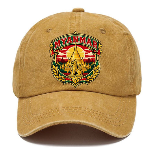 Myanmar Retro Badge Country Logos Classic Cap – Golden Harvest