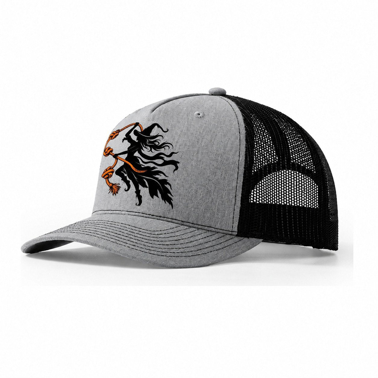 Sea Witch Wind Knots Witch Magic Trucker Hat – Sport Grey Black