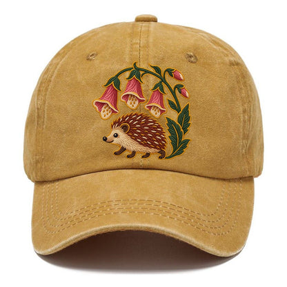 English Foxglove And Hedgehog Uk Culture Heritage Classic Cap – Golden Harvest