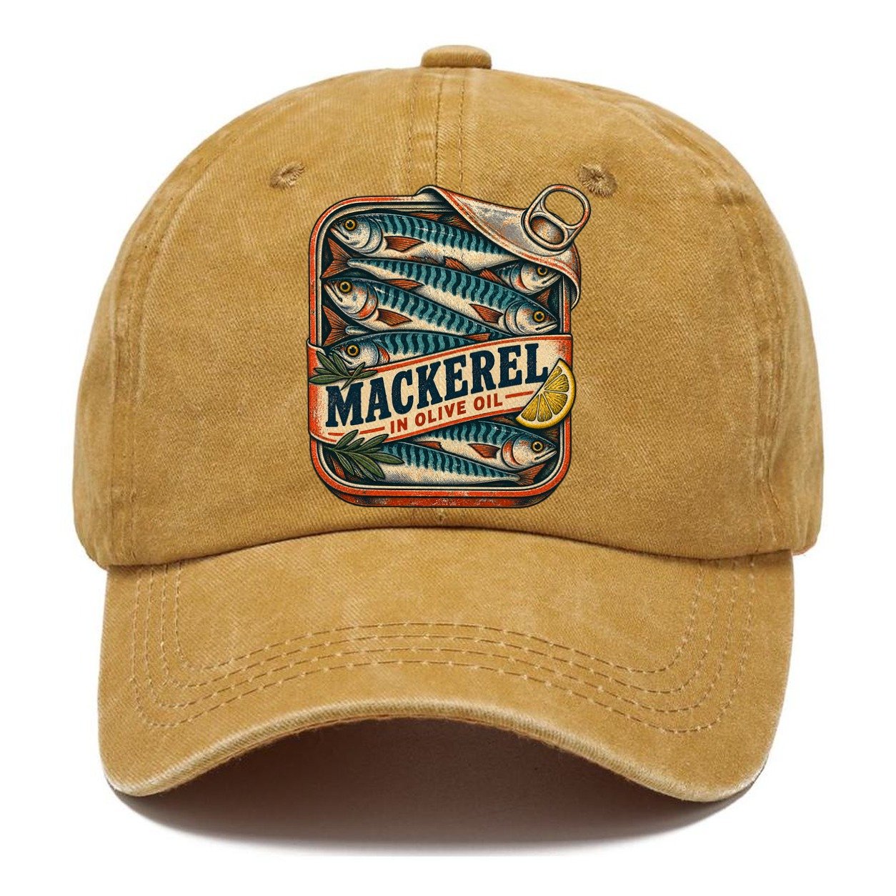 Mackerel Tin Stack Fishing Club Classic Cap – Golden Harvest