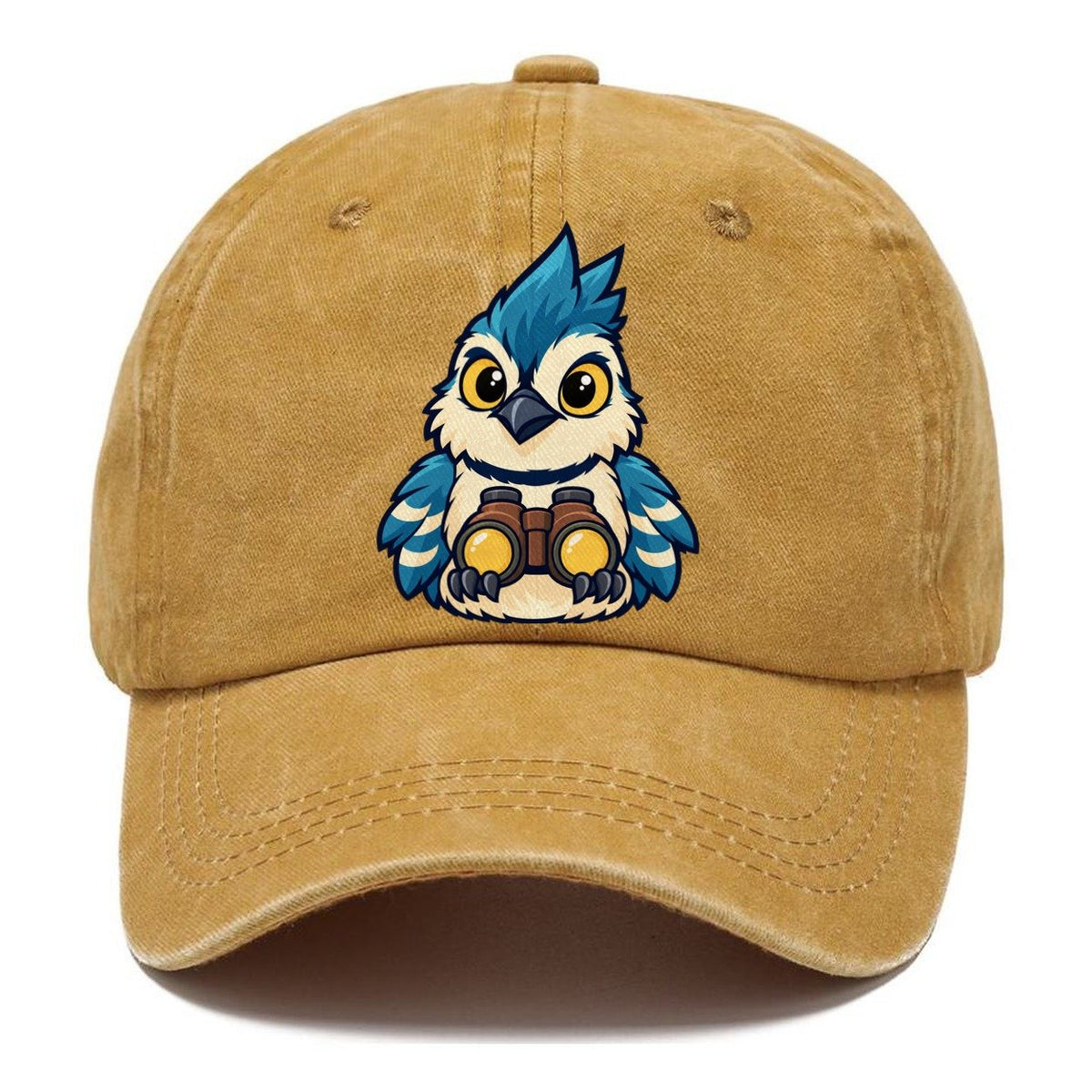 Jay With Binoculars Birdwatching Classic Cap – Golden Harvest